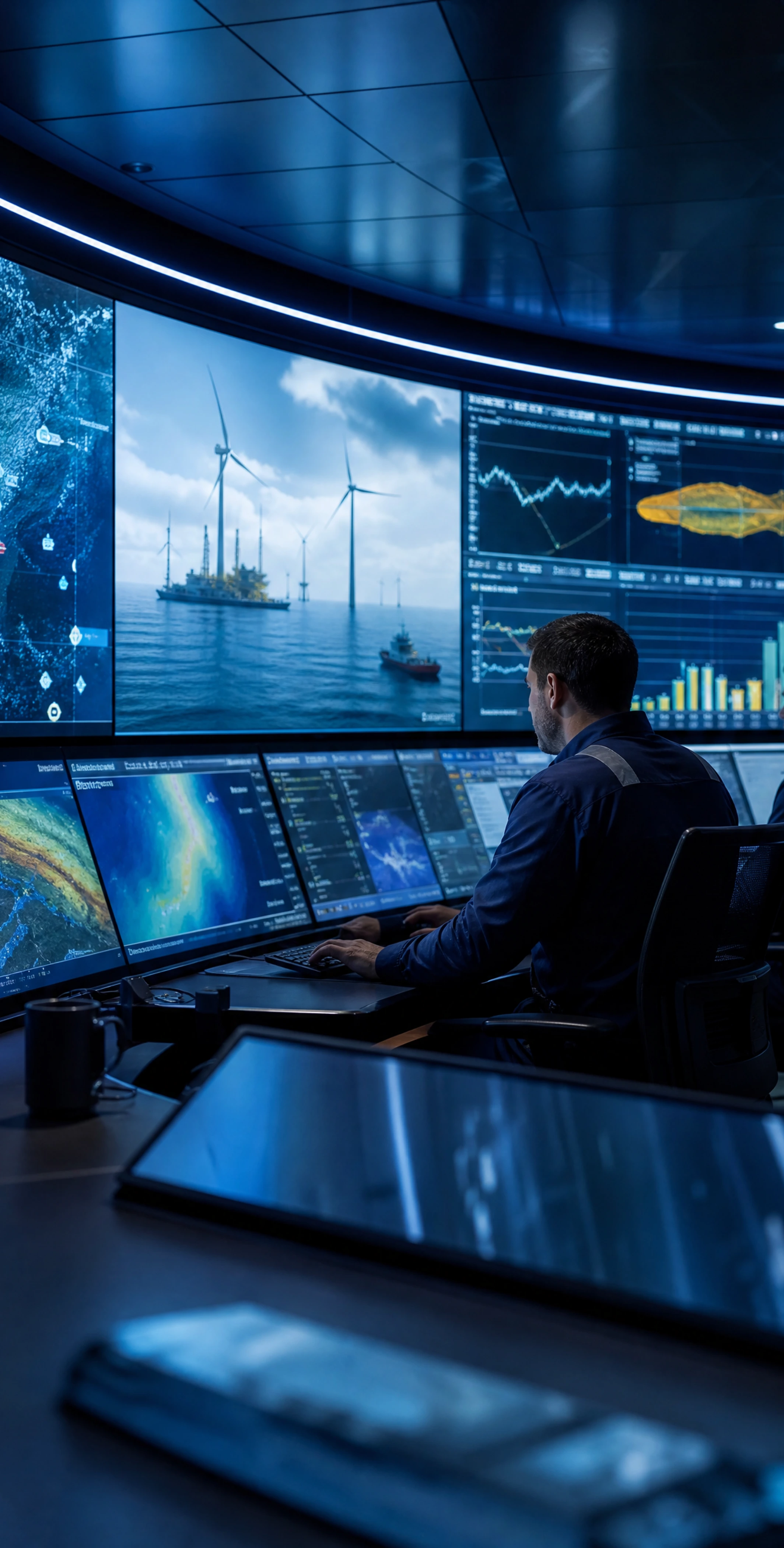 Offshore remote operations centre telemetry and technical monitoring